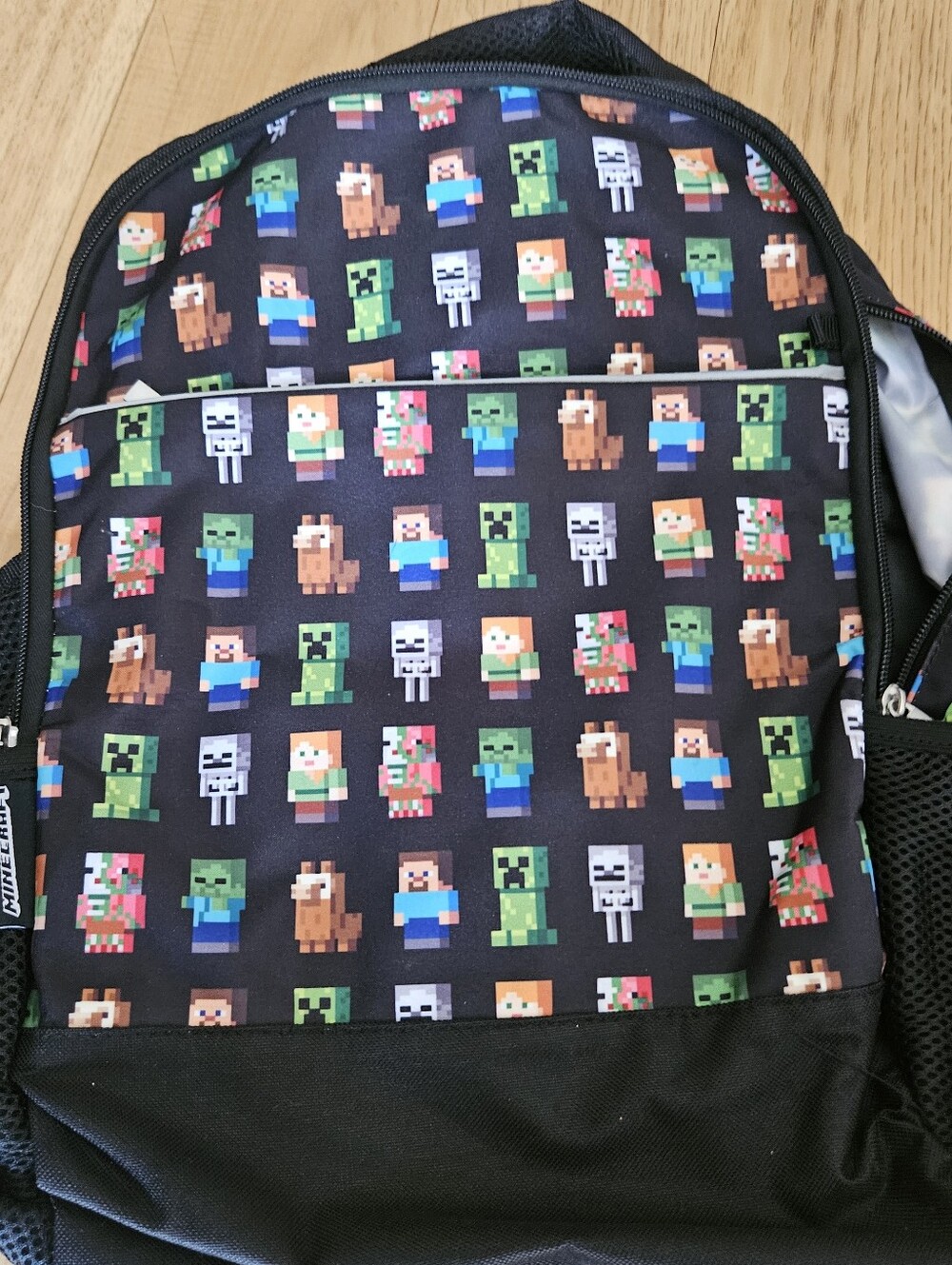 Minecraft Pixel Character Black Kids' Backpack